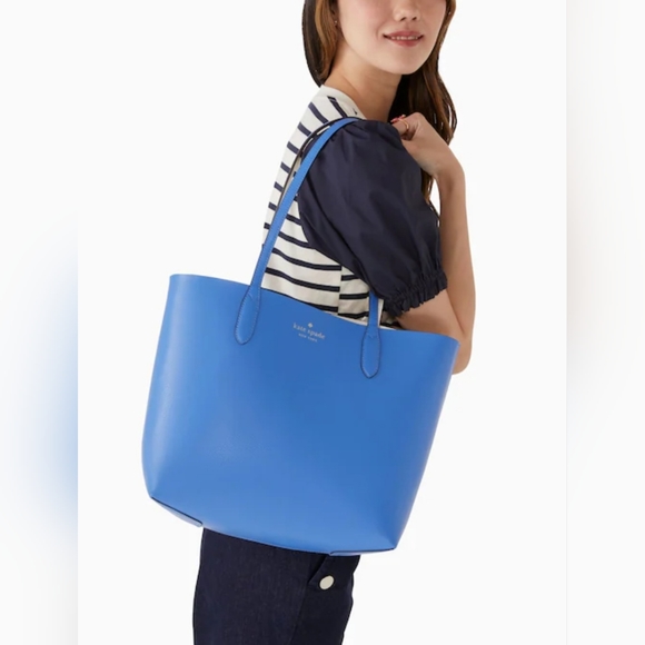 Kate Spade Ava Reversible Tote Frisbee Blue - Picture 4 of 7